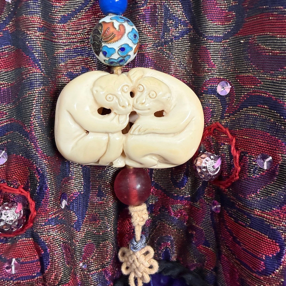 Vintage Judith Roberts Mexico Patchwork Fringe Jacket Beaded Western L/XL - Picture 15 of 16